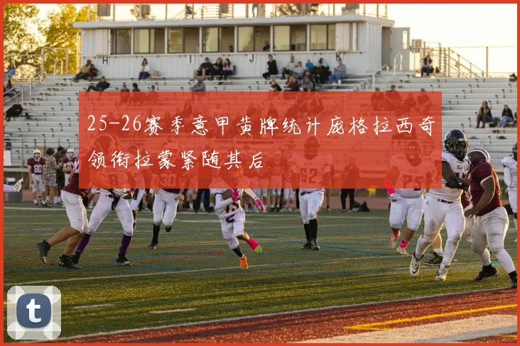 25-26赛季意甲黄牌统计庞格拉西奇领衔拉蒙紧随其后